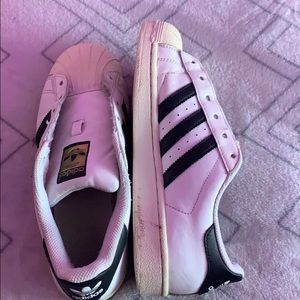 adidas superstar white black stripes